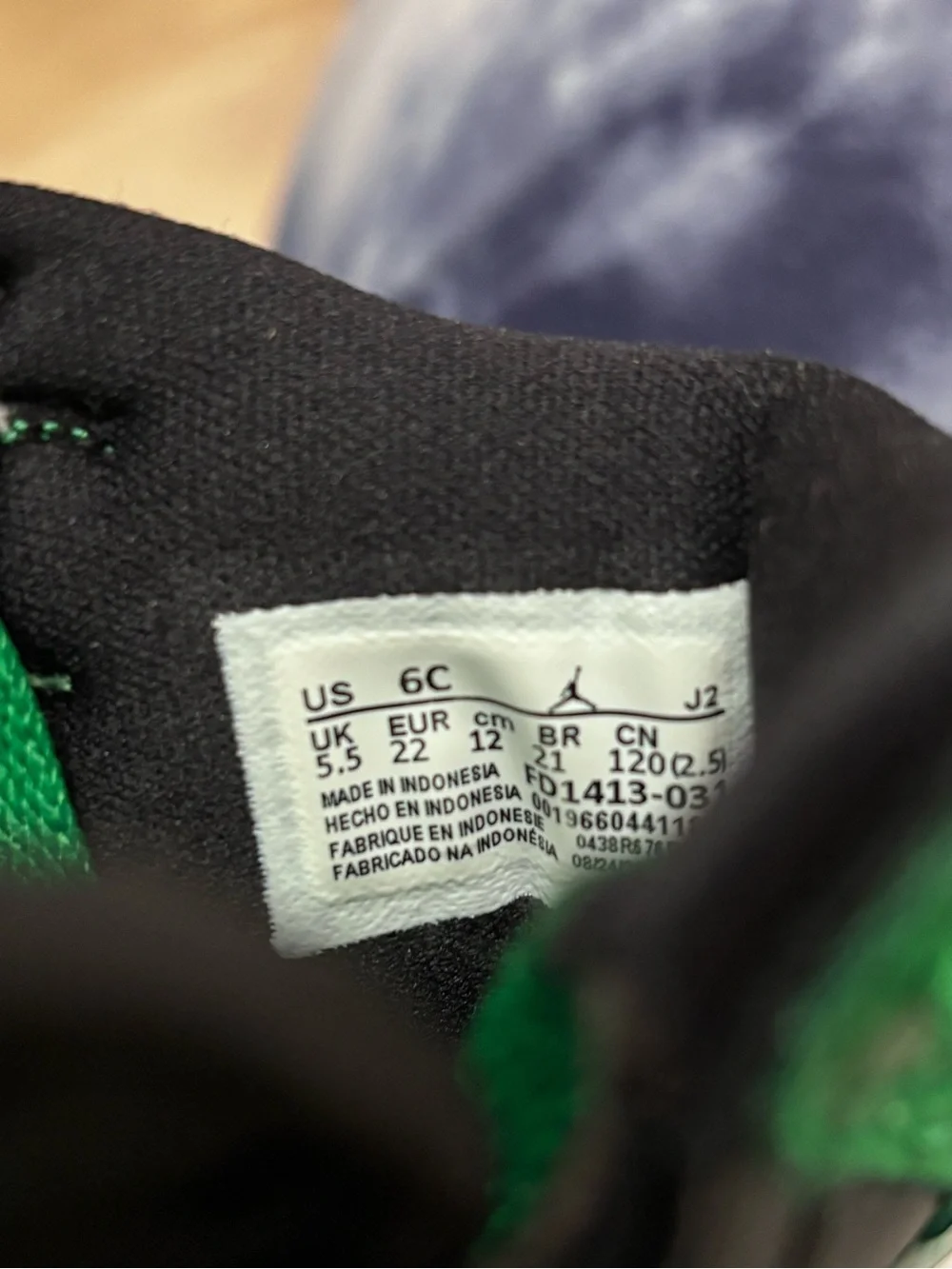 Nike Kids Sneakers Black White Green High-Top
